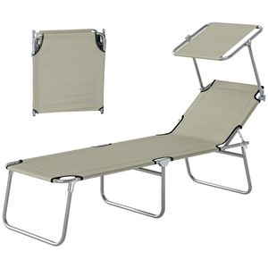 Sdraio Pieghevole Moderna per Piscina, Arredamento da Esterno per Patio, Giardino, Spiaggia, Hotel, Parco, Struttura in Metallo e Legno, Rivestimento in Cotone - Product Image 2