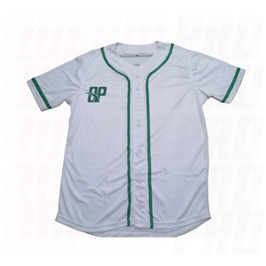 Custom White <b>Green</b> Gray Authentic Baseball Jersey High-Quality Sports Team Uniform Breathable Lightweight Design for Men - Product Image 1
