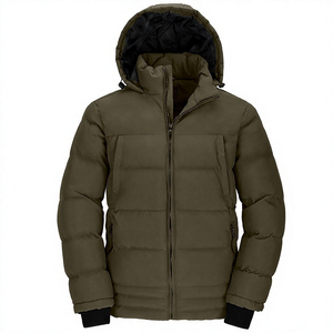 Premium <b>Men</b> Winter Puffer Jacket Hooded Quilted Down Jacket Warm Lightweight Outdoor Casual Coats Custom Wholesale Manufacturer - Product Image 5