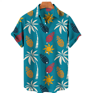 Camisa Hawaiana Sublimada con Logotipo Personalizado para Hombre, Ligera, Transpirable, Ecológica, de Secado Rápido, Anti-Pilling, Ropa de Playa para Verano - Product Image 4