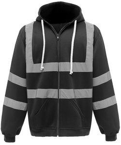 Hi Vis Reflective Safety Hoodie Warm Fleece Lined Construction <b>Workwear</b> Pullover for <b>Winter</b> Outdoor Industrial Workers - Product Image 5