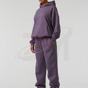 Novedades: Chándal con Capucha para Mujer, Color Sólido, 100% Algodón, Corte Holgado, Informal, para Otoño, con Bolsillos Laterales - Product Image 4