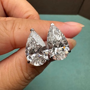 Pendientes Elegantes con Diamantes en Forma de Pera, Plata 925, Moissanita, Joyería Clásica de Compromiso para Mujer, a la Moda - Product Image 4