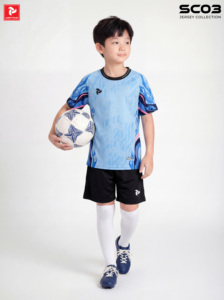 Ensemble de maillots de football personnalisés pour enfants SC03, séchage rapide, respirant, uniforme de football pour jeunes, vêtements d'équipe, vente en gros OEM OD - Product Image 3