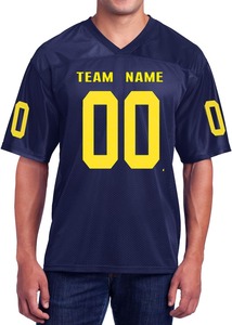 Maillot de football américain personnalisé en tissu mesh, impression par transfert thermique, fournisseur OEM, respirant, séchage rapide, pour équipe professionnelle - Product Image 3