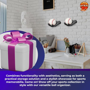 Hold My <b>Ball</b> Small Size Polypropylene High Quality Wall Mounted Hand-Shaped <b>Ball</b> Holder for <b>Baseballs</b> and Tennis <b>Balls</b> - Product Image 5