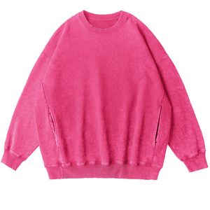 Sweat-shirts Premium délavés à l'acide, logo personnalisé, OEM ODM, sweats à col rond vintage, vente en gros, fabricant de vêtements sur mesure - Product Image 4