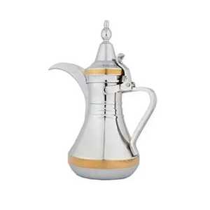 Traditional Brass <b>Tea</b> Kettle Handcrafted Vintage Style Middle East Design Metal Whistling Double Wall Eco-Friendly Coffee - Product Image 6