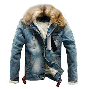 Design Sun Faded Distressed Jeans Denim Jacket Vintage Embroidery Rhinestone Details Streetwear Style Waterproof <b>Men</b> - Product Image 6