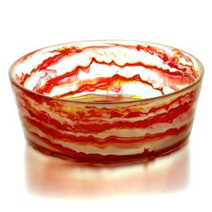 Panier à fruits pour décor d'automne ou décor de table basse, décor de comptoir de cuisine bol en résine époxy herry et rose bol en bois et résine - Product Image 1