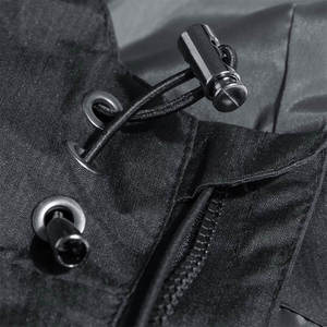 Custom Black Waterproof Hooded Windbreaker <b>Jacket</b> <b>Men</b> <b>Lightweight</b> <b>Rain</b> <b>Jacket</b> Outdoor Windproof OEM ODM Wholesale - Product Image 4