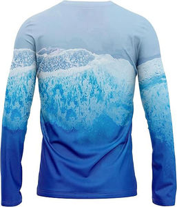 เสื้อตกปลาฤดูร้อนแบบกำหนดเอง พิมพ์ลายแบบซับลิเมชั่น ป้องกันรังสียูวี 50+ ระบายอากาศได้ดี แห้งเร็ว น้ำหนักเบา เสื้อแขนยาวสำหรับตกปลา ชุดกีฬา - Product Image 3