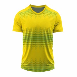 Maillot de football personnalisé à col en V avec impression demi-ton pour écoles, universités et clubs sportifs – Disponible à la vente en gros - Product Image 1