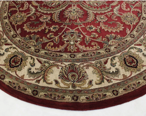 Tapis rond multicolores en laine tuftée à la main, de haute qualité, fait main, écologique, antidérapant, pour salon, enfants, hôtels, bureaux - Product Image 4