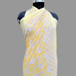 Paréo de plage imprimé à la main, motif floral unique, 100 % coton doux, écologique, respirant, grande taille, vente en gros, 1 pièce - Product Image 6