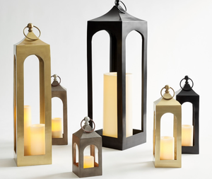 Straight <b>Brass</b> Round Handmade <b>Lantern</b> with Clear Glass Panels Heat Resistant Reusable High Quality Home Decoration for Christmas - Product Image 1
