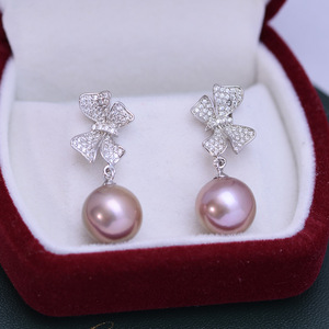 11-12MM Classic Edison Su Ear White Brightness Natural Daily Brand Price Performance <b>Pearl</b> <b>Earrings</b> with Slight Flaws - Product Image 3