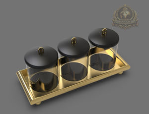 Juego de Recipientes de Aluminio para Cocina, Frascos de Almacenamiento con Tapa y Bandeja, Diseño Ecológico de Lujo para Té, Café y Azúcar - Product Image 5