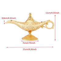 Lampe Magique Aladdin en Métal, Écologique, Durable, Personnalisable, Décorative, Lampe du Genie, Décoration d'Intérieur, Mariage, Fête, Festival