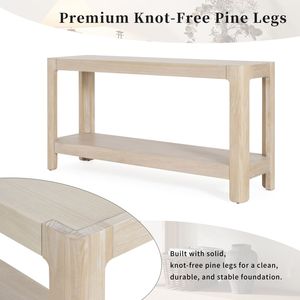 Mirod Elegante Tavolo Console Minimalista Moderno Stile Fattoria in Legno Impiallacciato Premium con Angoli Arrotondati - Product Image 4