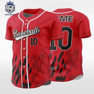 Maillots de baseball imprimés en gros pour hommes et femmes, maillots de sport à manches courtes, chemises de baseball personnalisées, service OEM rapide - Product Image 6