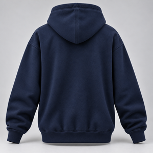 Sudadera con Capucha Bordada Digitalmente con Estrellas y Luna Azul Marino, Sudadera Unisex Premium, Logotipo Personalizado, Forro Polar Transpirable - Product Image 4