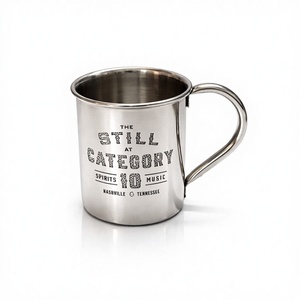 Stainless Steel American Style <b>Large</b> Capacity Drinking <b>Mug</b> KSN Brand for Home Office & Outdoor Use Food Safe 400ml - Product Image 1