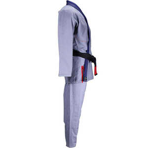 Kimono de Judo en Coton Tissé Bleu Perle 100% pour Adultes et Tenue d'Entraînement d'Arts Martiaux, Vêtement de Combat Karaté/Taekwondo avec Logo Personnalisé - Product Image 3