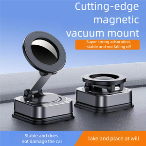 Soporte Magnético de Metal con Ventosa de Silicona de 360° de Rotación, Montaje en un Segundo °   Soporte Giratorio para Teléfono Móvil para Ventana, Tablero y Consola del Automóvil - Product Image 4