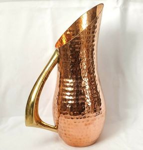 Pichets de service coniques classiques en cuivre, finition antique, carafe à eau en cuivre, décoration d'intérieur - Product Image 5
