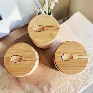 Handmade Wooden <b>Jar</b> Wooden Lid 250ml Capacity Classic Design Multifunction Eco-Friendly <b>Storage</b> Container <b>for</b> Tea Spice Sugar - Product Image 4