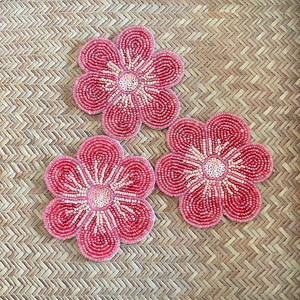 Handmade Beaded Tea Coaster Set with Colorful Round Patterns Ideal for Table Decor by Creative Art Zone - Product Image 4