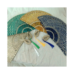 Eco Friendly Seagrass Handfan Set Woven Straw Cooling Fans Natural <b>Wicker</b> Handheld Fan Home <b>Wall</b> <b>Decoration</b> Wedding Gift - Product Image 1