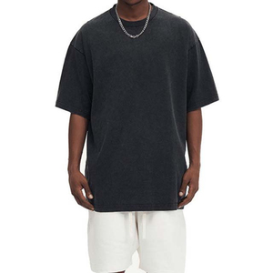 T-shirt pour homme de qualité supérieure, couleur unique, léger, effet délavé, tissu confortable, style décontracté, idéal pour l'été. - Product Image 5