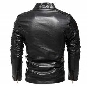 Custom <b>Leather</b> <b>Jacket</b> <b>Men's</b> Fashion <b>Jacket</b> 2026 Casual <b>Men</b> <b>Leather</b> <b>Jacket</b> Slim Handsome <b>Men's</b> Clothing <b>jacket</b> for <b>men</b> - Product Image 3