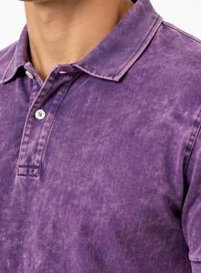 เสื้อเชิ้ตผู้ชายสีม่วง แขนสั้น ผ้าโพลีเอสเตอร์ ทรงปกติ ซักแล้ว สีพื้น ผ้าไม่ยับ สไตล์สมาร์ทแคชชวล - Product Image 6