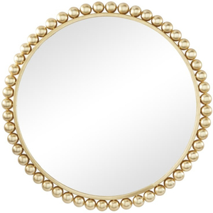 Modern Gold Chain Link Wall <b>Mirror</b> Luxury Decorative Round Metal <b>Frame</b> <b>Mirror</b> for Living Room Bedroom & Bathroom Decor - Product Image 2