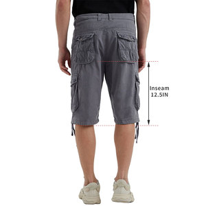 New Style Men's Cargo Shorts Streetwear Hip Hop Mid Waist Below Knee Length Multi Pocket Breathable Summer Men's Cargo Shorts - Product Image 2