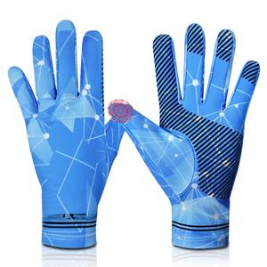Gants de cyclisme respirants en soie glacée à doigts complets pour la protection solaire et le refroidissement des mains, unisexe, pour l'été - Product Image 1
