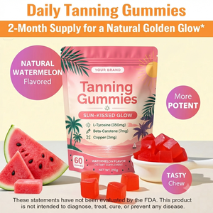 Natural Sun Glow <b>Tanning</b> Gummies Watermelon Flavor <b>Tanning</b> Gummies Daily Beauty Gummies Wholesale Manufacturer from India - Product Image 6