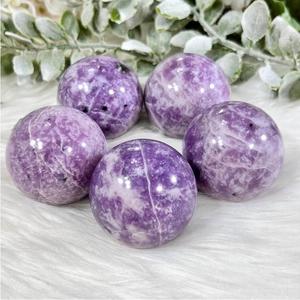 Esfera de Lepidolita Natural Chakralume, Bola de Cristal Púrpura, Piedra Curativa para Reiki, Meditación, Energía del Amor, Decoración Feng Shui - Product Image 5