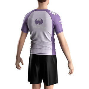 Custom Logo Long Sleeve Rash Guard UPF 50+ UV Protection Men's Compression Shirt Quick Dry Breathable Surf Swim Tops - Product Image 4