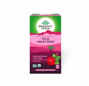 Organic India Tulsi Gingembre 25 sachets (1 sachet x 1,74g chacun) Organic India Tulsi Rose Douce 18 sachets de thé - Product Image 3