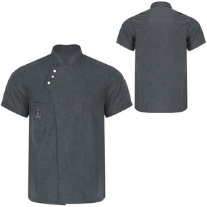 Uniforme <span class=keywords><strong>de</strong></span> <span class=keywords><strong>cuisine</strong></span> unisexe pour hommes et femmes <span class=keywords><strong>Veste</strong></span> <span class=keywords><strong>de</strong></span> chef pour restaurant, hôtel, café, boulangerie, cantine, pâtisserie - Product Image 2