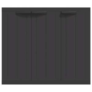 Armario de Almacenamiento Exterior Negro de 38.2"x14.6"x33.5" de PP para Cobertizos y Almacenamiento - Product Image 4