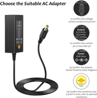Alimentation universelle AC-DC 45W 5V-15V 3A avec 10 prises DC pour haut-parleurs, tablettes et autres appareils électroniques domestiques