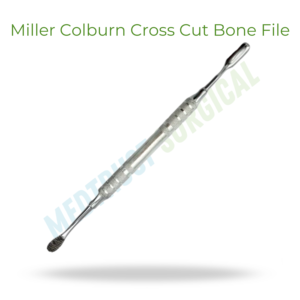 Lima de hueso de corte cruzado Miller Colburn 2X, instrumento quirúrgico ortopédico para modelado óseo - Product Image 2