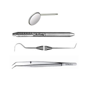 ชุดตรวจทางทันตกรรมคุณภาพสูง HU FRIEDY 1X4 BASIC ADULT  ทำจากเหล็กกล้าไร้สนิม  ชุดเครื่องมือผ่าตัดทางทันตกรรม ระดับ Class I CE - Product Image 2
