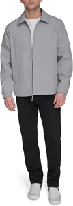 Men's Gray Windproof <b>Coach</b> Jacket With Zipper Closure Turn-down Collar Casual Outerwear Autumn Wear - Product Image 3