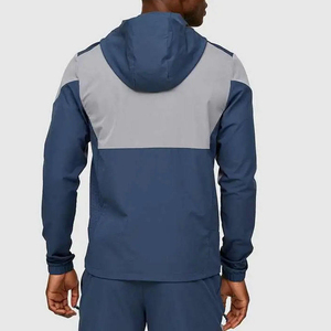 Ensemble de survêtement coupe-vent personnalisé pour homme – Veste de sport zippée en nylon avec design OEM - Product Image 4
